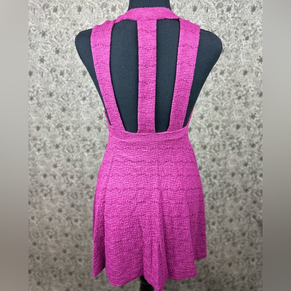 Free People Textured Cage Back Fit and Flare Dress. Size XS - Picture 4 of 5